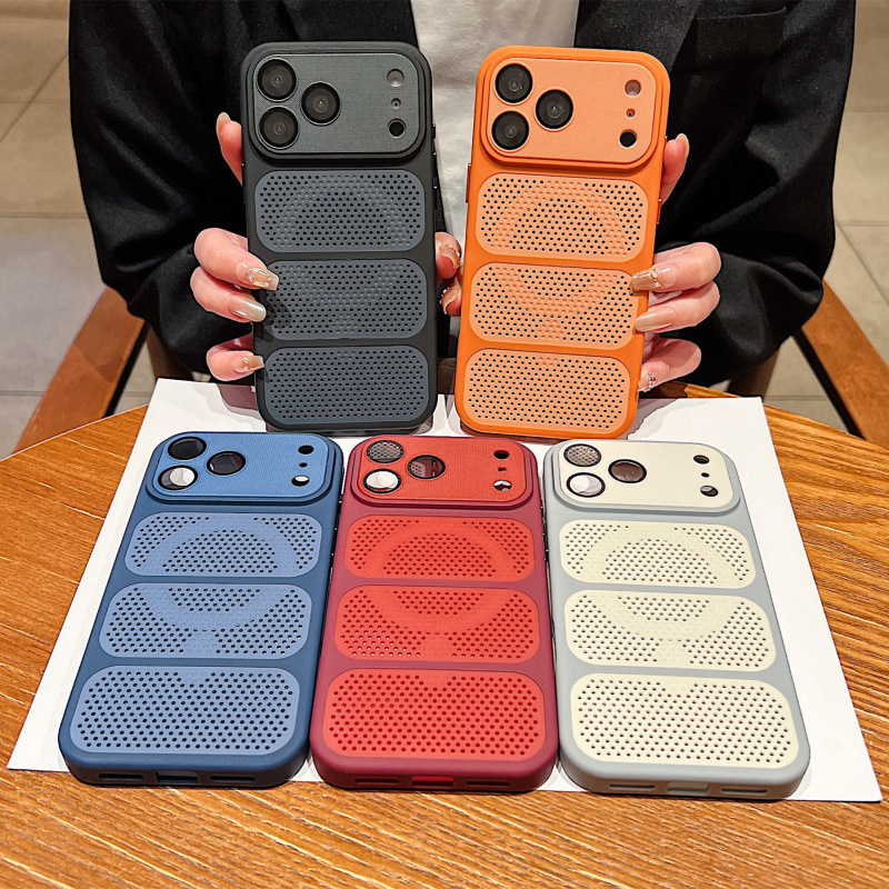 Compatible with Apple 17 Pro Max, breathable magnetic phone case, magnetic cooling for iPhone 16, matte anti-drop cover for 15 Compatible with Apple 17 Pro Max, breathable magnetic phone case, magnetic cooling for iPhone 16, matte anti-drop cover for 15