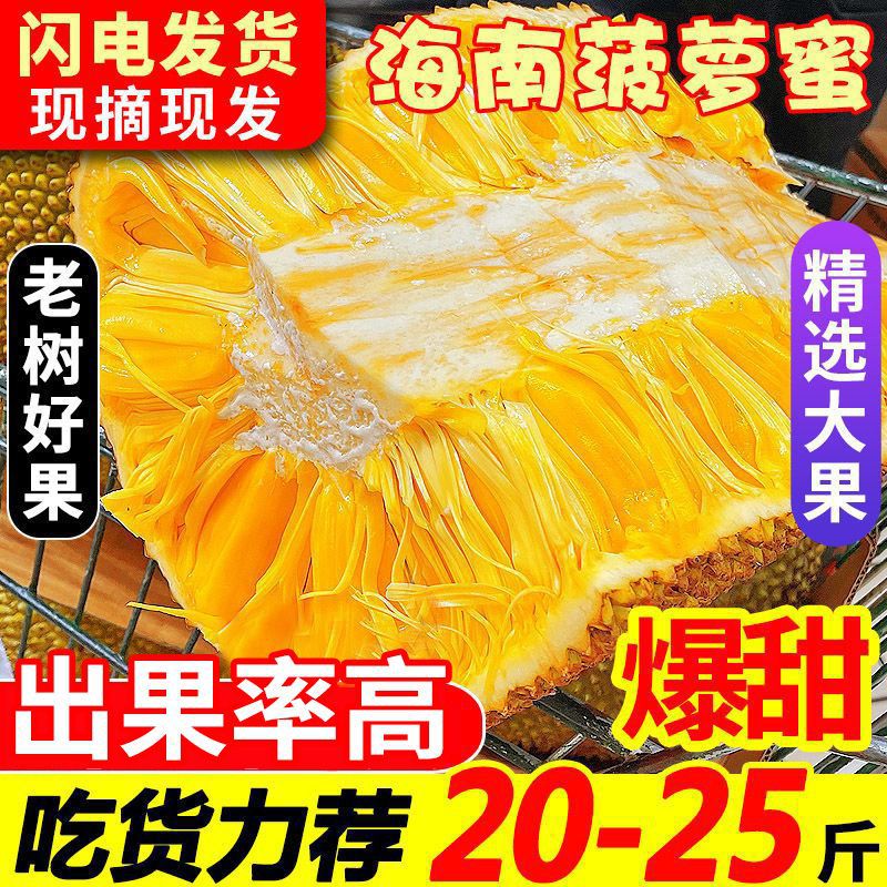 Hainan Sanya Yellow Flesh Jackfruit Fresh Fruit Fake Durian Whole Red Flesh Jackfruit Wholesale Free Shipping