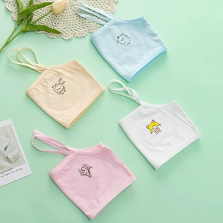 发育期小背心少女内衣纯棉打底衣卡通8岁-12岁学生背心女童中大童