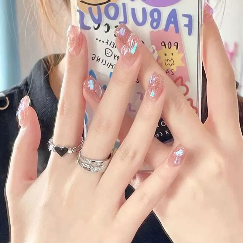 Explosión de accesorios de diamante aurora de manicuras en 2023 nuevo red mezclado medio círculo superbrillante decoración de uñas de piedra