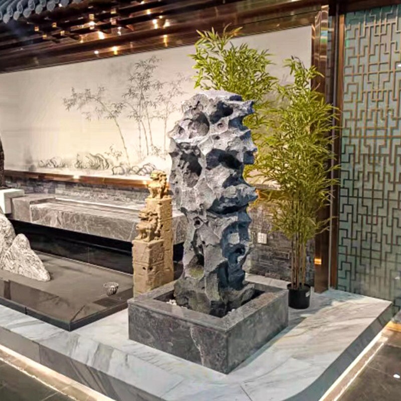 Museum Replica Taihu Stone Decorative Ornaments, Floor-Standing Fiberglass Rockery for Landscaping, Photography Props, Stone Set Museum Replica Taihu Stone Decorative Ornaments, Floor-Standing Fiberglass Rockery for Landscaping, Photography Props, Stone Set