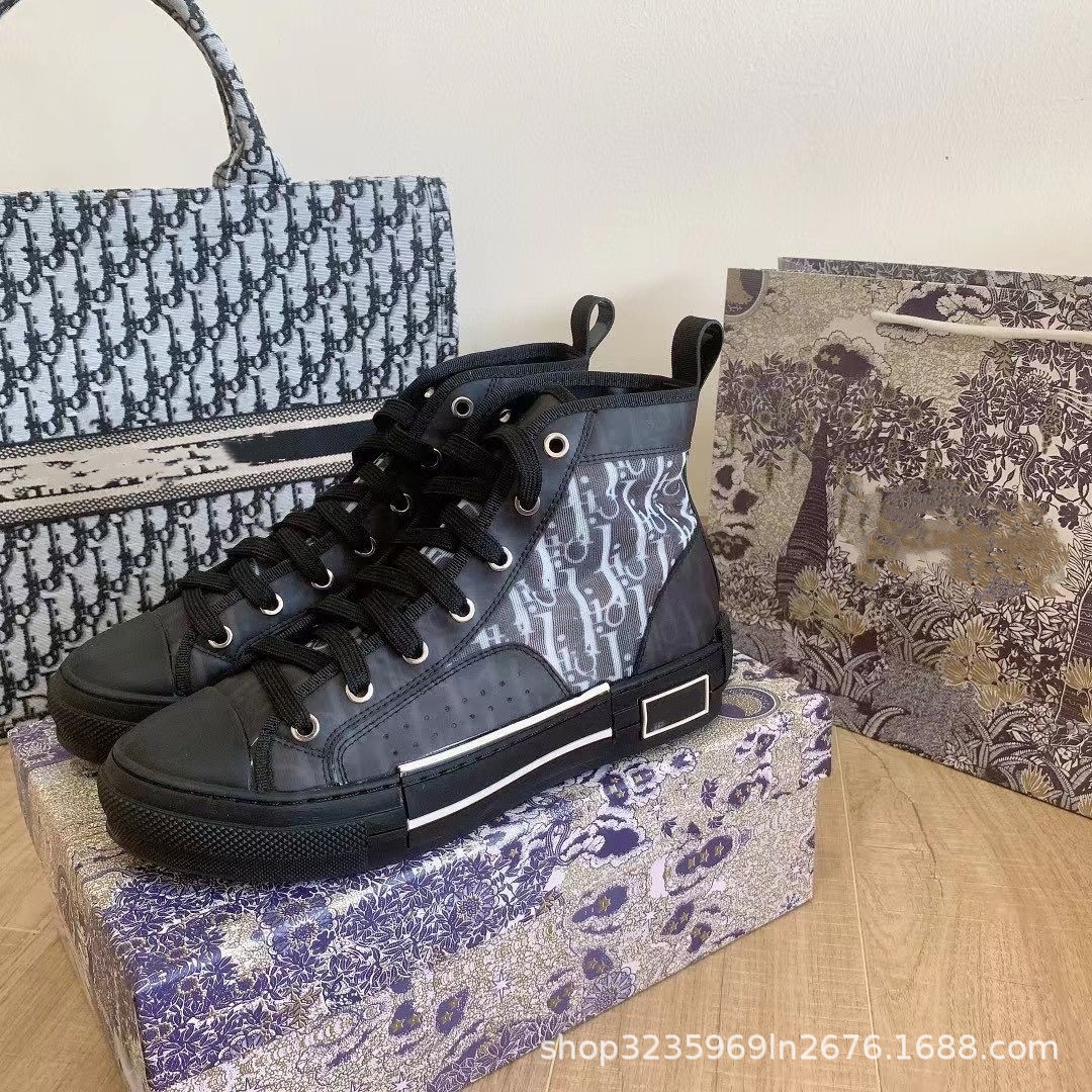 Estación europea D casa zapatos de alta calidad para hombre 2024 zapatos de lona transpirables zapatos blancos zapatos deportivos con letras estampadas planas para mujer