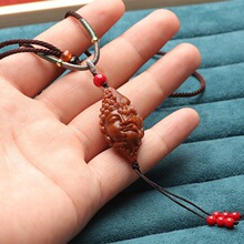 橄榄核玉化料手工雕刻一念魔吊坠挂件脖挂核雕单籽满工雕刻文玩