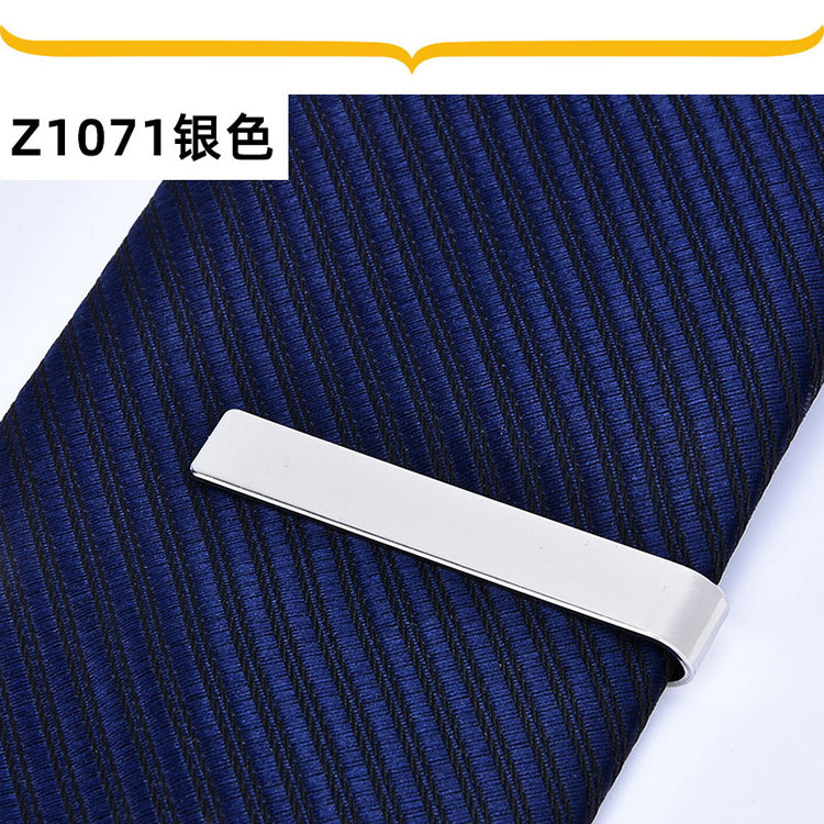 Tie Clip Copper Stainless Steel Electrophoresis Color Navy Blue Dark Blue Men's Silver Black And Golden Gift Box display picture 17