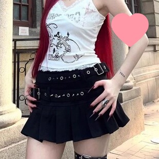 y2k���ú�ɫ���޶�ȹŮ�＾2026�¿���˰���ȹ����a��jkȹ��