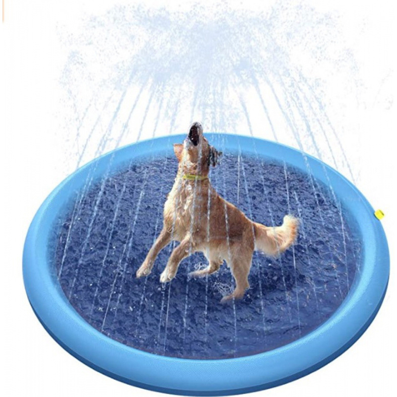 Punto transfronterizo almohadilla de rociado de agua al aire libre para mascotas para niños piscina infantil mascota gato gato perro juguete de agua al aire libre