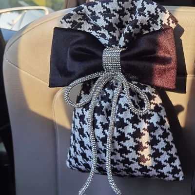 car supplies, Aktiv kömürlü qoxu uducular - houndstooth-hanging-black-and-white