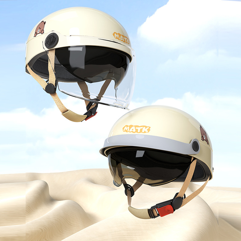 Cascos de vehículos eléctricos certificados 3C para hombres y mujeres, cascos de protección solar de verano, baterías, motocicletas, medio casco de ciclismo universal para todas las estaciones