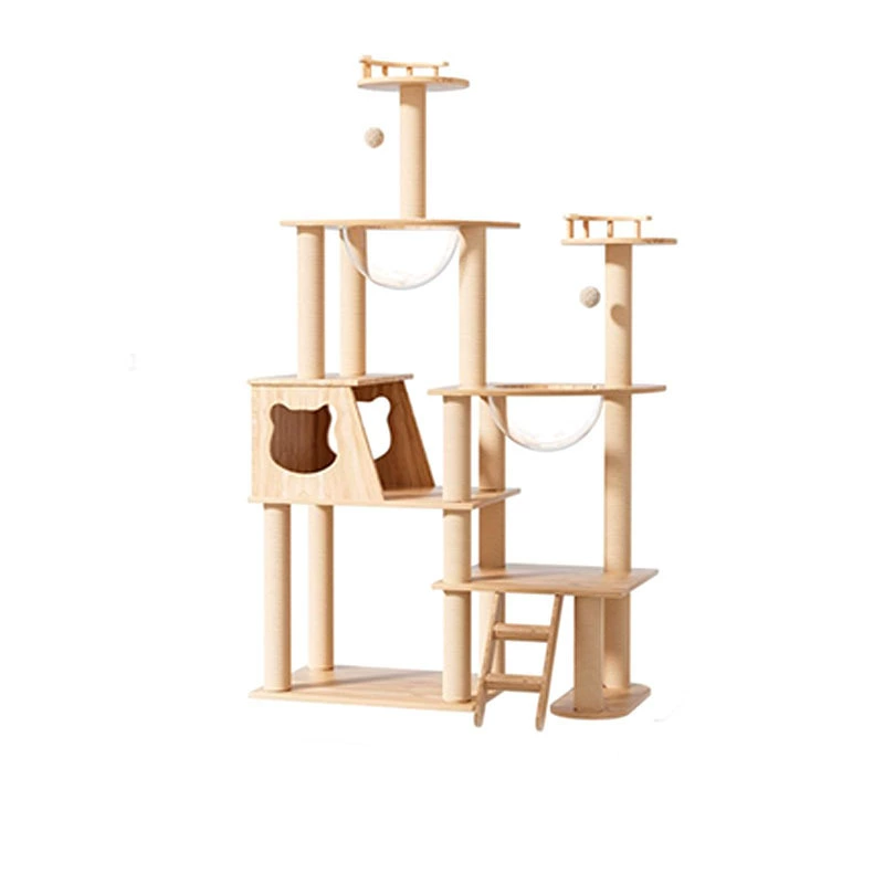 Cat Climbing Rack (Meow Fun House) Multi-Level, Density Board, Large Space Cabin