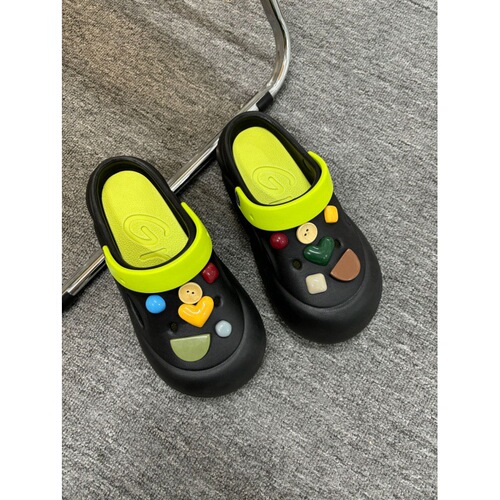 Two-Color Clog Shoes for Women, Summer New Arrival, Outwear, Thick Sole, All-Match, Non-Slip, 