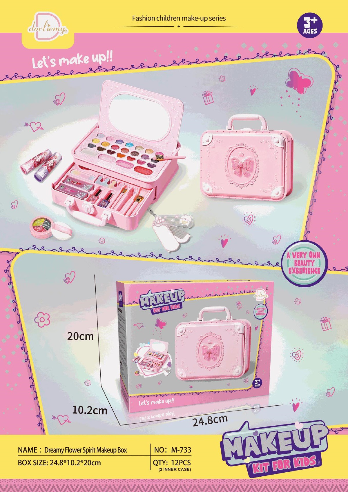 Transfronterizos niños simulación de joyas de maquillaje esmalte de uñas casa maquillaje lápiz labial caja de mano mesa de maquillaje juguetes