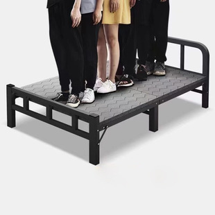 Folding Bed Single Bed Home Spare Dormitory Simple Bed Rental Room Hard Board Bed Portable Iron Bed Accompanying Bed Plus Bed