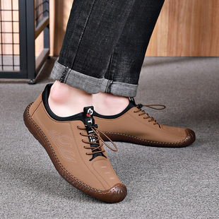 Quick Hand Factory Direct Men's Casual Beef Tendon Soft Sole Sandals New Summer Sandals Men's Summer Hole Shoes