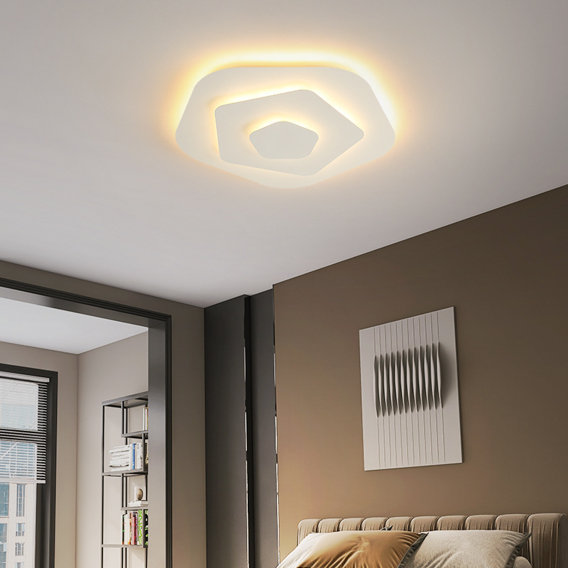 lámpara redonda pole irregular nórdica led minimalista habitación moderna luz de techo reglas de atmósfera habitación simple luz de techo