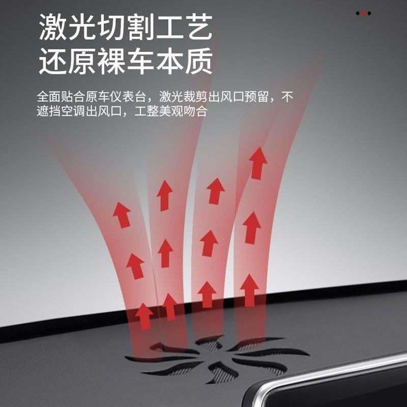 Suede car dashboard center console anti-glare mat, non-slip sunshade, heat-insulating front console mat, sun protection mat