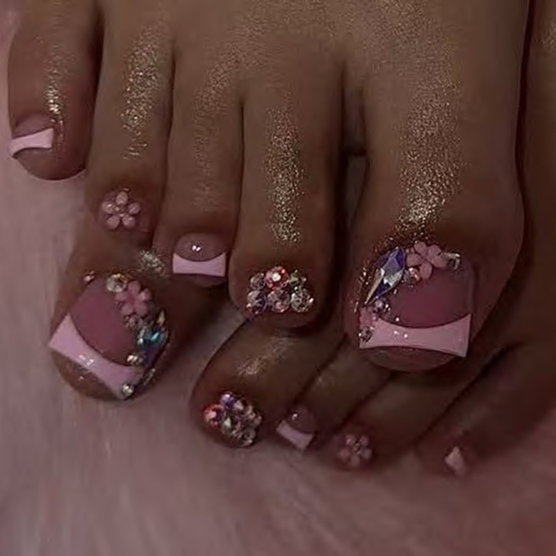 French-Style Light Pink Toenail Tips, Short Square Nails, Manicure Wearable Nails, Toenail Tips, Cross-Border Hot-Selling Toenail Tips French-Style Light Pink Toenail Tips, Short Square Nails, Manicure Wearable Nails, Toenail Tips, Cross-Border Hot-Selling Toenail Tips