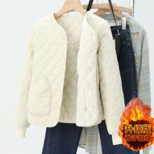 羽绒棉衣女短款加绒加厚保暖棉服修身显瘦洋气学生内穿小香风棉袄