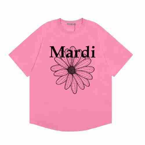 韓国マルディトレンディな半袖フラワープリントゴールドハイシルバー夏ラウンドネック純綿ルーズTシャツトップトレンディ|undefined