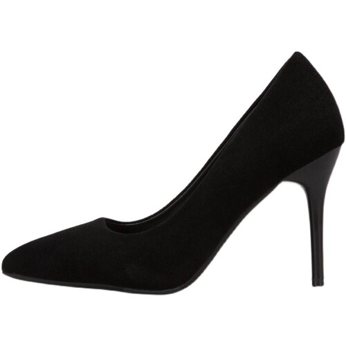 Women's High Heels 2024 Spring and Autumn New Black Fine Heel Pointed Toe Low Mouth Felt Face Professional Shoes Foreign Trade Large Size Etiquette Shoes