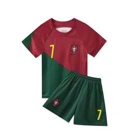 22-23葡萄牙主场7号C罗国家队足球服套装男队服球衣童装14-2XL