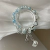 S052-Light Blue Galaxy Star Bracelet #SZ726