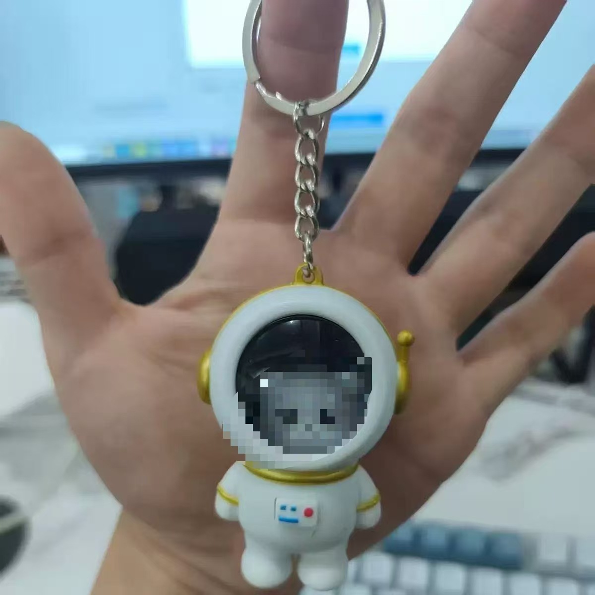 Tarjeta de dibujos animados Llavero de luz de noche de Pibala lindo bolso de capibara luminoso colgante luz ambiental llavero regalo