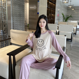 Lactation Pajamas Autumn Clothes Set Spring and Summer and Autumn Moon Clothing Pregnant Women's Pregnancy Home Clothes Postpartum Women's Summer Thin