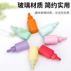 Factory 30ml Macaron Colorful Essential Oil Bottle Glass Dropper Bottle Cosmetics Travel Divided Sample Bottle