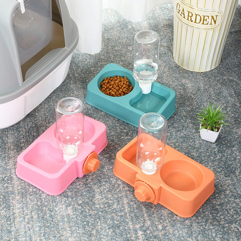 Новая кошка кормушка любимчика Автоматическая Питьевая двойная миска кошачий корм Собака Шеи любимчика риса миска