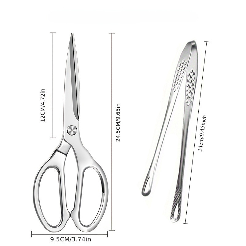 Tijeras de cocina de acero inoxidable doméstica, tijeras de hueso de pollo, tijeras multifuncionales para matar peces, tijeras de alimentos.
