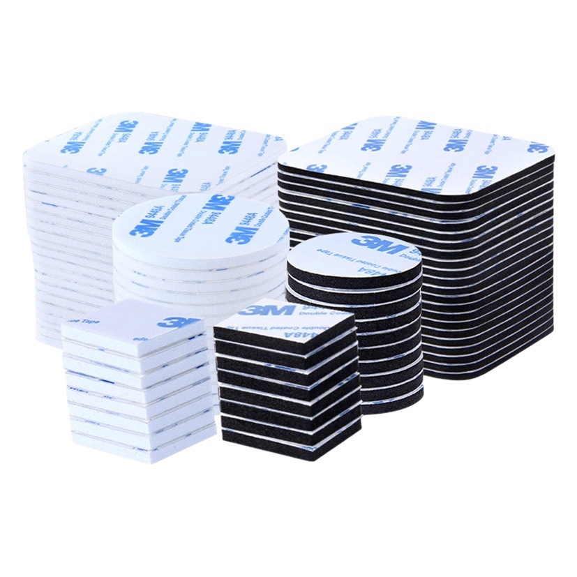 En stock 9448A adhesivo fuerte adhesivo de doble cara en blanco y negro cinta adhesiva de espuma EVA resistente a altas temperaturas extraíble que no marca adhesivo troquelado