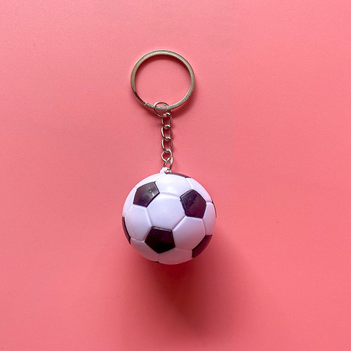 Sports Football Keychain Black and White Football Car Ornament Bag Hook Creative Couple Gift Festival Taobao Supply