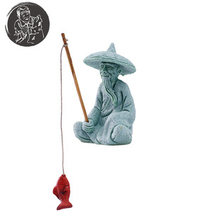 Cross-border Supply Chinese Fishing Weng Ornaments Courtyard Ornaments Fish Tank Landscaping Gifts Rock Sand Crafts