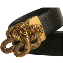 高档腰带生肖蛇皮带眼镜蛇加长大码自动扣腰带硅胶皮特长180皮带