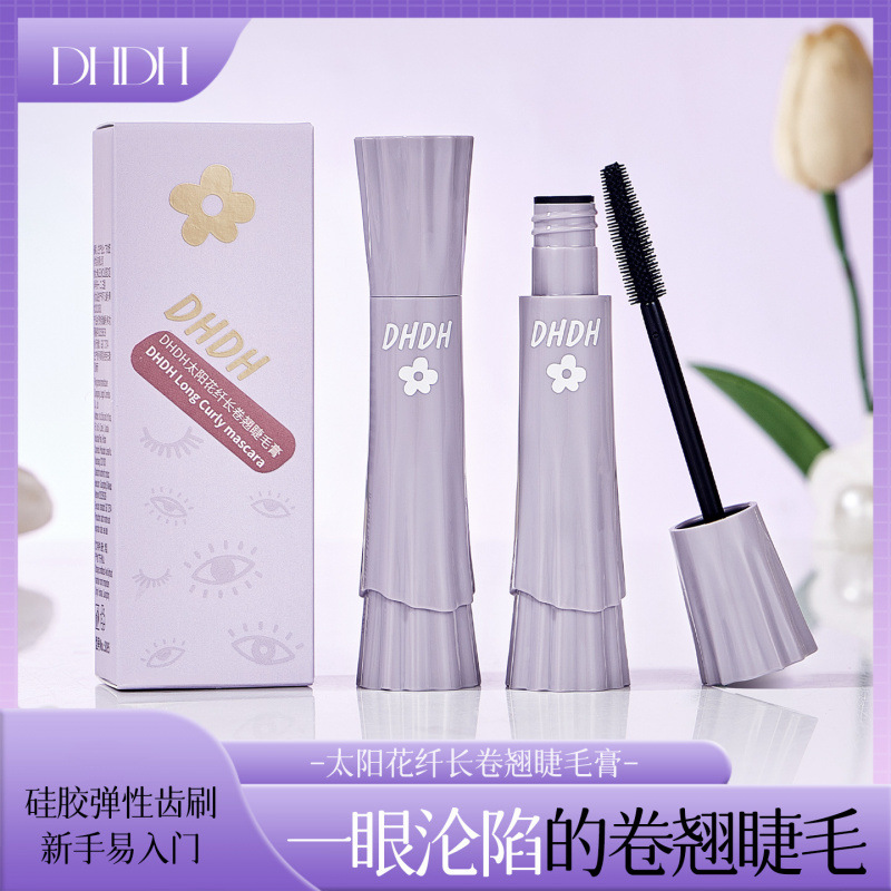 Dhdh Sunflower Long-Lasting Curling Mascara, Waterproof, Smudge-Proof, Separates Each Lash, Lash Primer