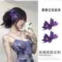 拍照海边侧边紫色发卡
