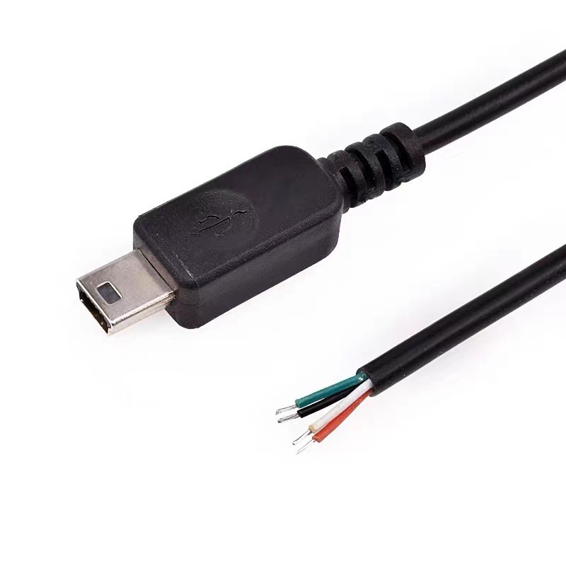 USB线T梯形型接口电源线单头miniusb迷你数据线5P4芯延长线20cm