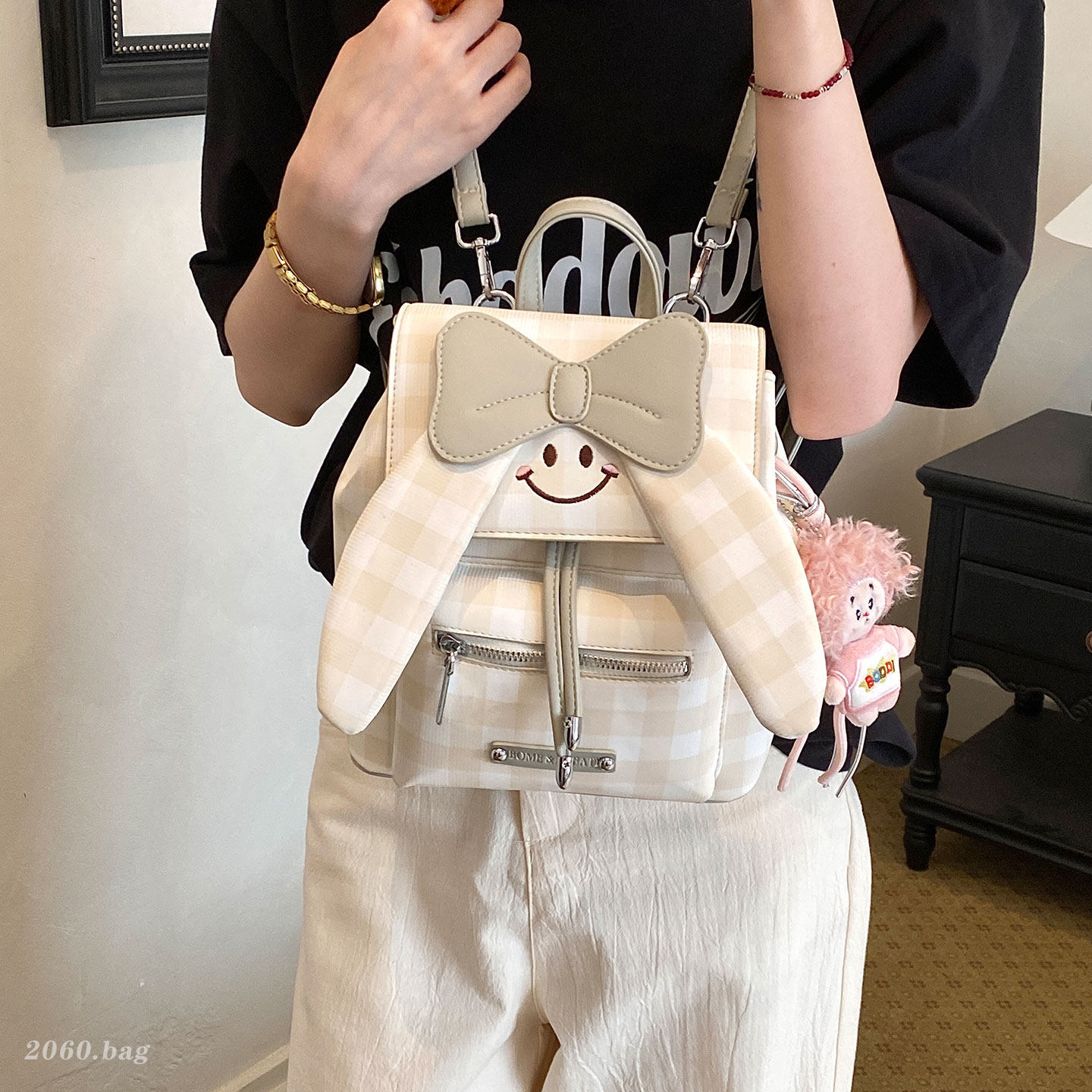 Estilo de viaje de hombro único arco de clase bolso de la escuela hermosa mochila nueva bolsa de 2026 gran capacidad para mujeres