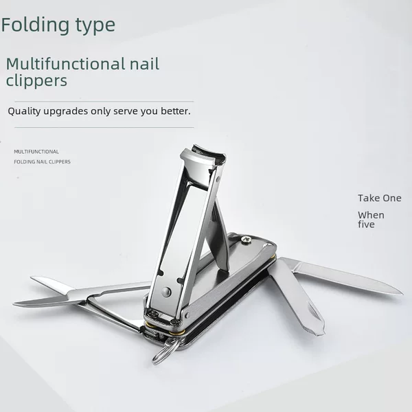 Factory spot multi-function nail clippers nail clippers folding stainless steel nail clippers key chain marking advertising LOGO