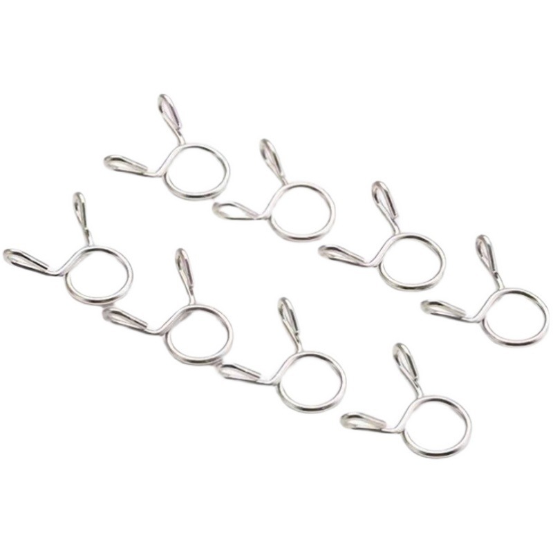 304不锈钢丝弹簧卡箍卡扣水管夹软管夹手捏快装油管管卡抱箍