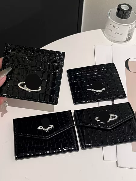 Suitable for Crocodile Pattern Card Double-sided Universal Leather Case Practical Functional Card Case Luxury Leather Coin Purse High-end