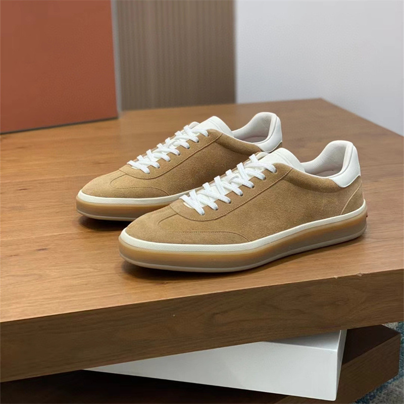 LP Herren-Sneaker, schlichte weiße Wildleder-Retro-Trainingsschuhe im deutschen Stil, flache Schnürschuhe mit vulkanisierter Sohle, trendige Freizeitschuhe_voghion.com