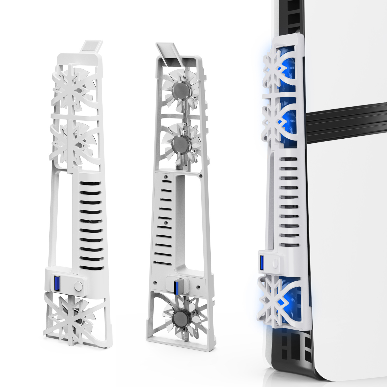 PS5 Slim juego anfitrión ventilador de refrigeración nueva versión PS5 host unidad óptica/versión digital universal con RGB colorido