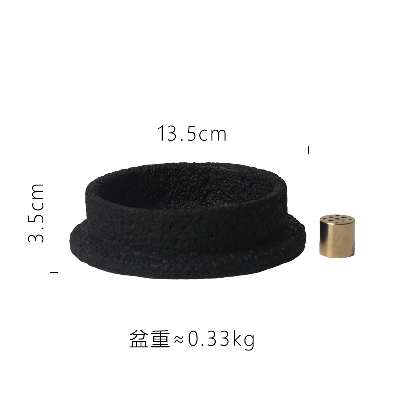 AK321 black incense holder with socket