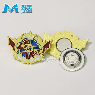 金属徽章定制磁铁胸针校园纪念校徽公司logo司徽异形烤漆胸章定做