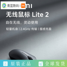 Xiaomi无线鼠标 Lite 2 黑色笔记本电脑游戏光电办公便携鼠标滑鼠