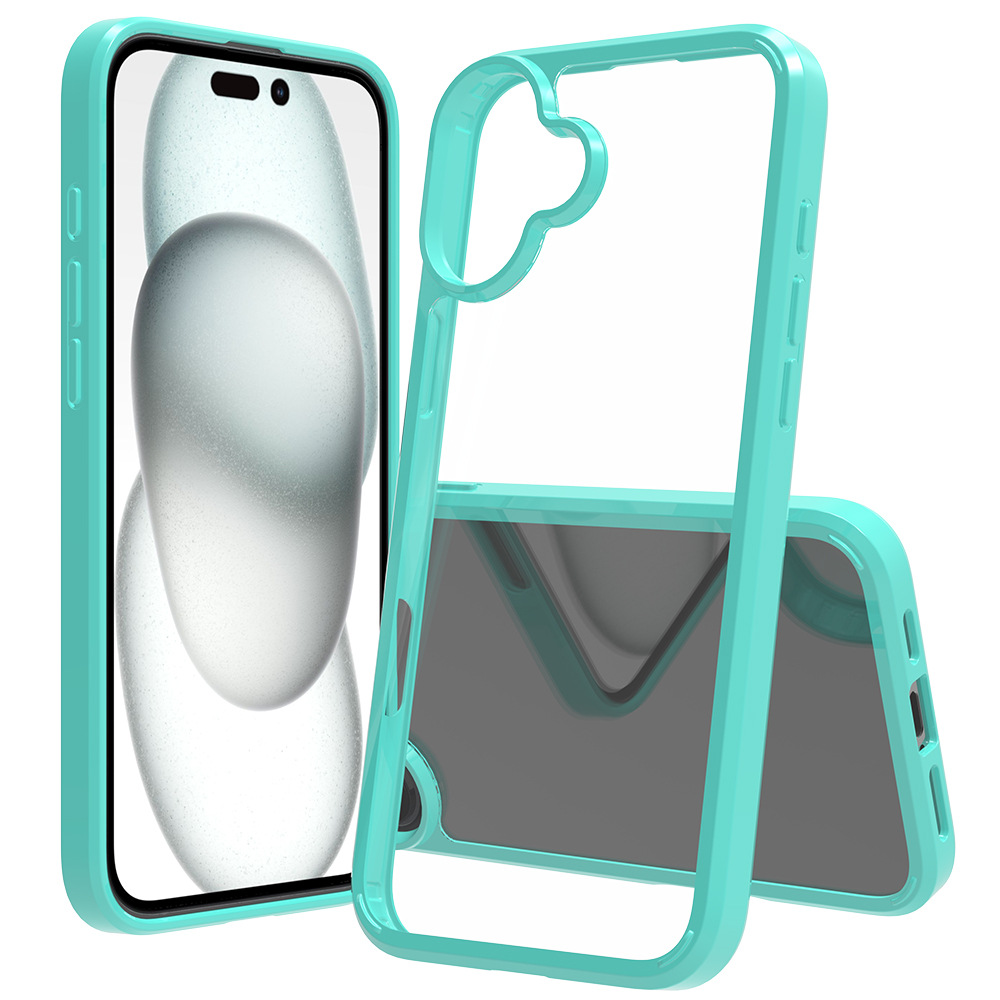 Aplicable en stock para iPhone16 plus caja acrílica transparente 2 en 1 1.5mm conjunto de cerveza todo incluido fábrica de caídas