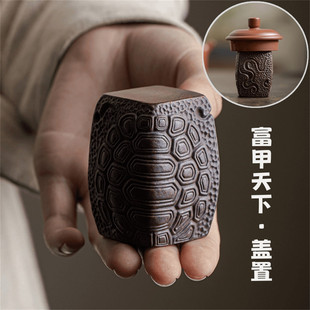Creative Purple Clay Lid Holder for Tea Pot, Suitable for Small Tea Pets, Tea Table Decoration Set