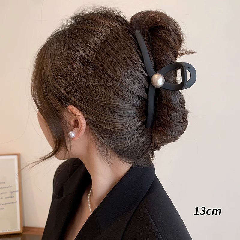 アクリルクリップ2025新高級感大サイズシンプルサメクリップ後頭部ヘアクリップ夏髪飾り|undefined