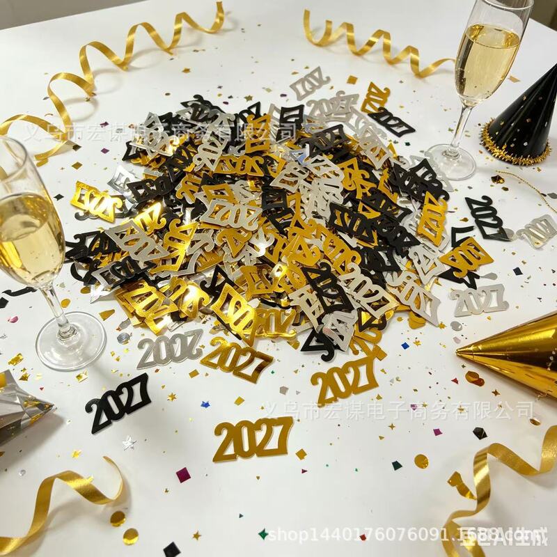 2027 Happy New Year Confetti 2027Happy New Year Sequins New Year Party Christmas Decorations